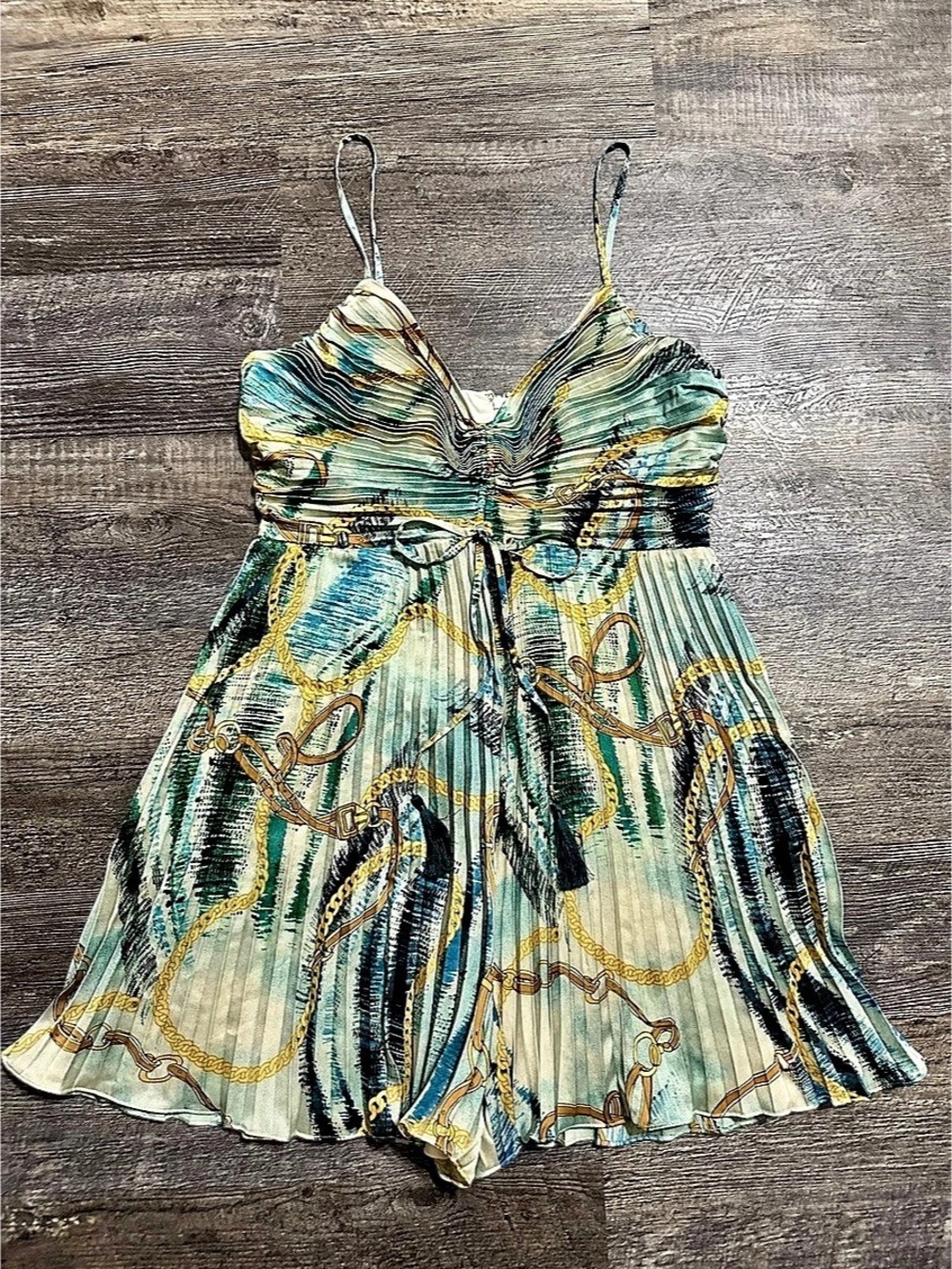Guess by Marciano "Chain Reaction" Pleated Romper - Size 8